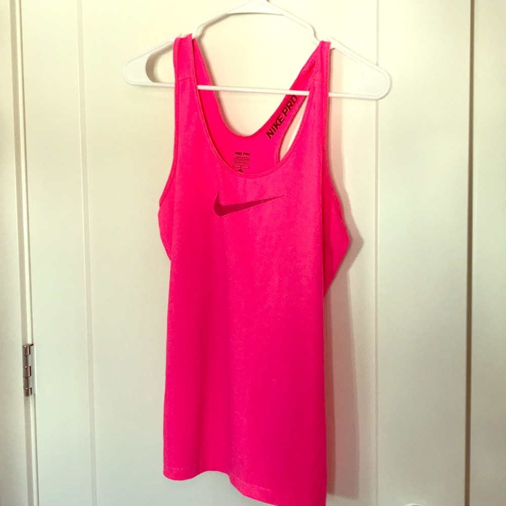 Hot pink basic Nike athletic tank